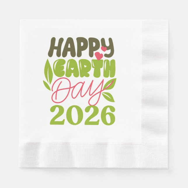 Guardanapo De Papel Feliz Dia da Terra 2026 (Frente)