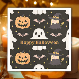 Guardanapo De Papel Feliz Dia das Bruxas Fantasma Abóbora Bruxa Papel