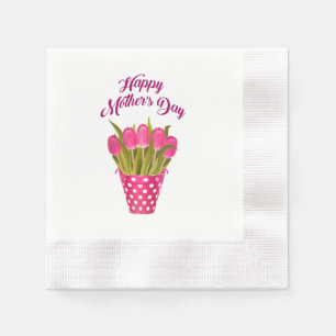 Guardanapo De Papel Feliz Dia das Mães Na moda Legal Floral