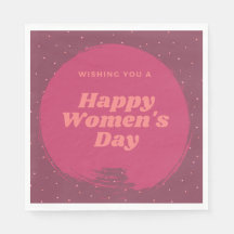 Feliz dia das mulheres deseja vermelho