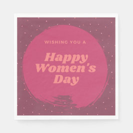 Guardanapo De Papel Feliz dia das mulheres deseja vermelho