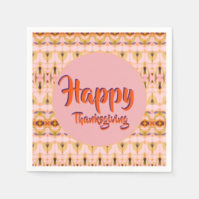 Guardanapo De Papel Feliz Dia de Ação de Graças (Frente)