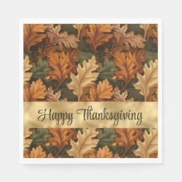 Guardanapo De Papel Feliz Dia de Ação de Graças Folhas