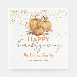Guardanapo De Papel Feliz Dia de Ação de Graças Pumpkin