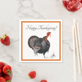 Guardanapo De Papel Feliz Dia de Ação de Graças Vintage Turquia Drake