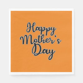 Guardanapo De Papel Feliz dia de as mães Orange Napkin