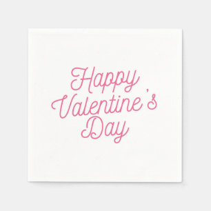 Guardanapo De Papel Feliz dia de os namorados rosa Nápoles
