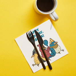 Guardanapo De Papel Feliz Dia de Pássaro Pássaros Cartoon Ameaçaram An