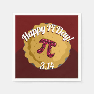 Guardanapo De Papel Feliz Dia de Pi Funny Pie Party Napkins