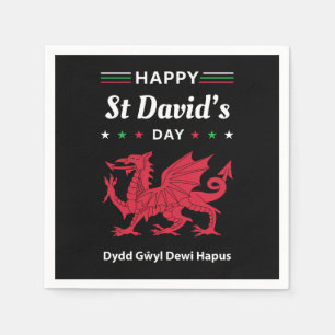 Guardanapo De Papel Feliz Dia de São Davi Dydd Gŵyl Dewi Hapus 3