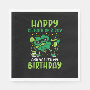 Guardanapo De Papel Feliz Dia de São Patrício Aniversário Shamrock Dab