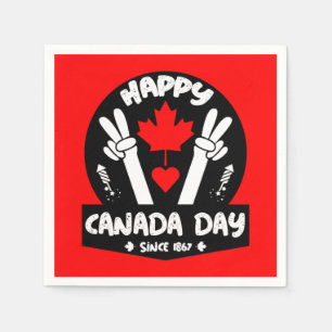 Guardanapo De Papel Feliz dia do Canadá julho 1 Napkin