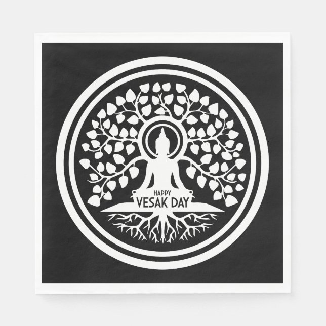 Guardanapo De Papel Feliz Dia do Vesak (Frente)