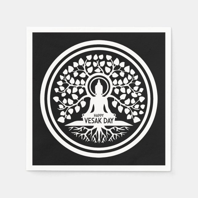 Guardanapo De Papel Feliz Dia do Vesak (Frente)