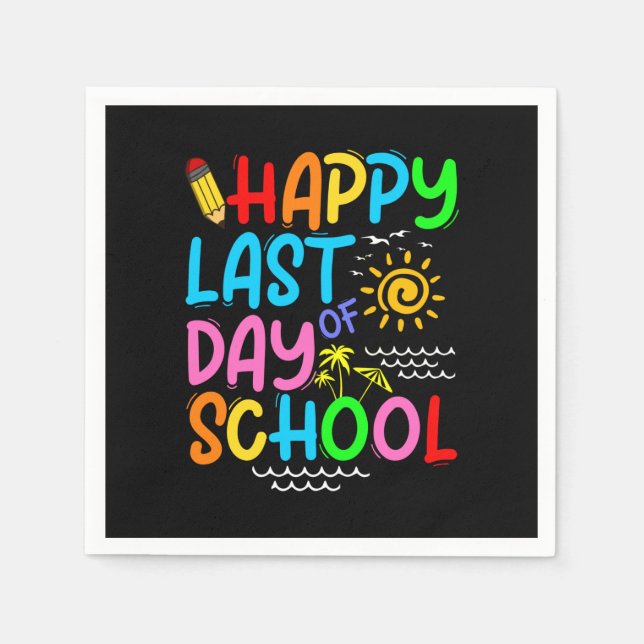 Guardanapo De Papel Feliz Dia Passado de Professores De Óculos De Sol  (Frente)