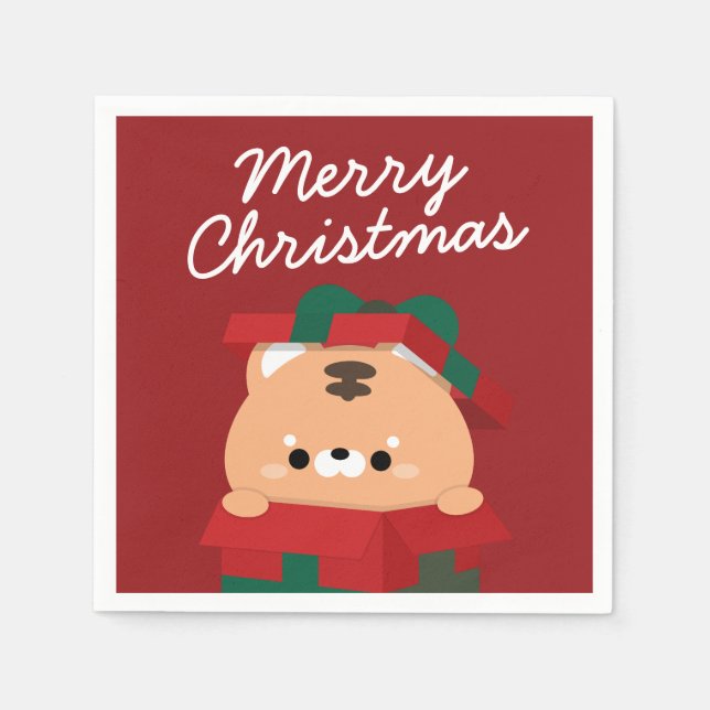 Guardanapo De Papel Feliz e Simples Feliz Natal (Frente)