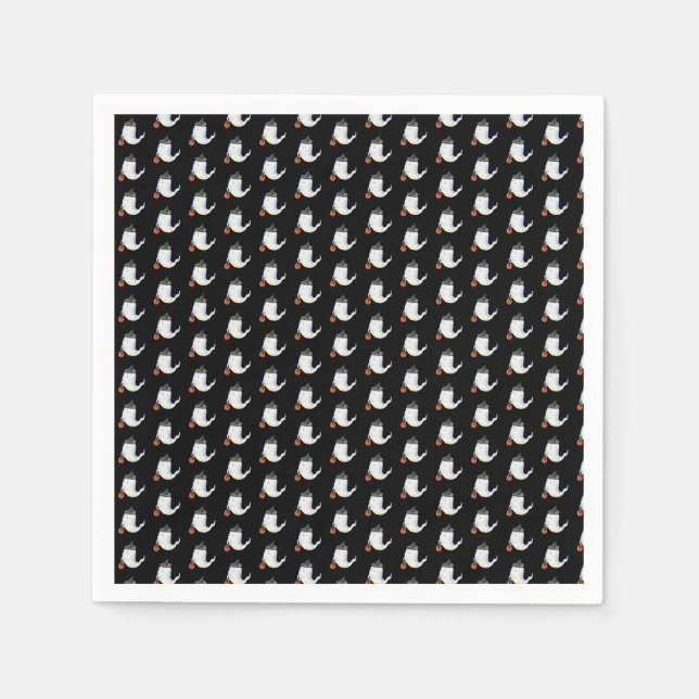 Guardanapo De Papel Feliz Fantasma Bonito do Festa de Halloween (Frente)