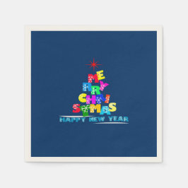 Guardanapo De Papel Feliz Feliz ano novo de Natal