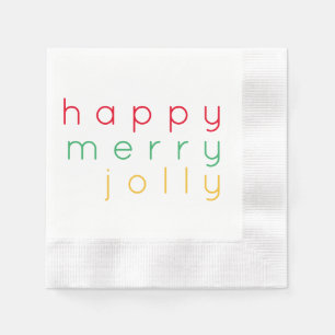 Guardanapo De Papel Feliz FELIZ - Papel de coquetel cunhado JOLLY