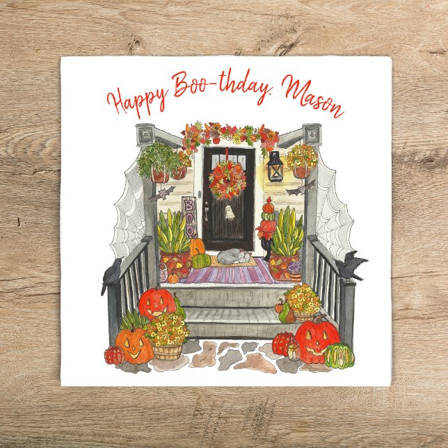 Guardanapo De Papel Feliz Festa Boo-thday (Criador carregado)