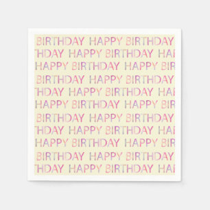 Guardanapo De Papel Feliz Festa de Aniversário Colorida Napkins