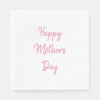 Feliz Festa de Dia de as mães Cor-de-Rosa Simples