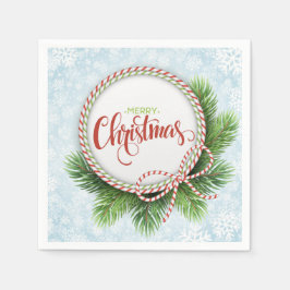 Guardanapo De Papel Feliz Frota de Natal e Flocos de Neve