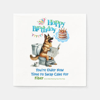 Guardanapo De Papel Feliz German shepherd De Aniversário Para Mais Fib