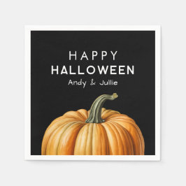 Guardanapo De Papel Feliz Halloween com abóbora vintage