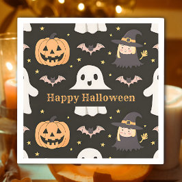 Guardanapo De Papel Feliz Halloween - Cute Ghost Pumpkin WitPaper