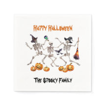 Feliz Halloween Dancing Skeletons