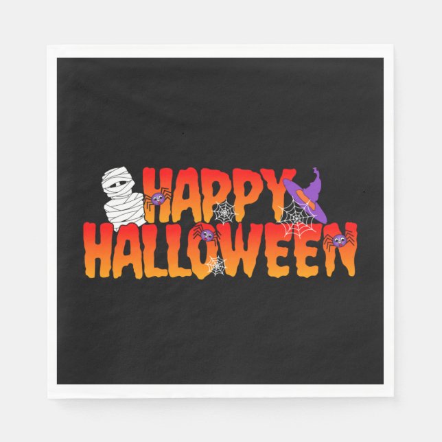 Guardanapo De Papel Feliz Halloween Graphic (Frente)