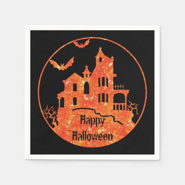 Guardanapo De Papel Feliz Halloween Hauneen House Napkins (Frente)