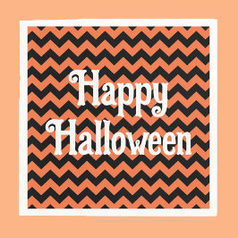 Guardanapo De Papel Feliz Halloween listra de chevron festa infantil