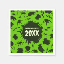 Feliz Halloween Personalizado Ano Escuro Aranhas e
