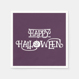 Guardanapo De Papel 'Feliz Halloween' Rico Plumagem Fundo Festa
