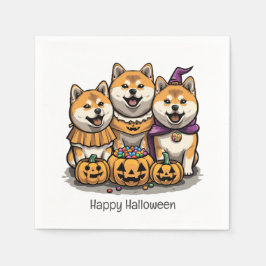 Guardanapo De Papel Feliz Halloween Shiba Inu Dogs