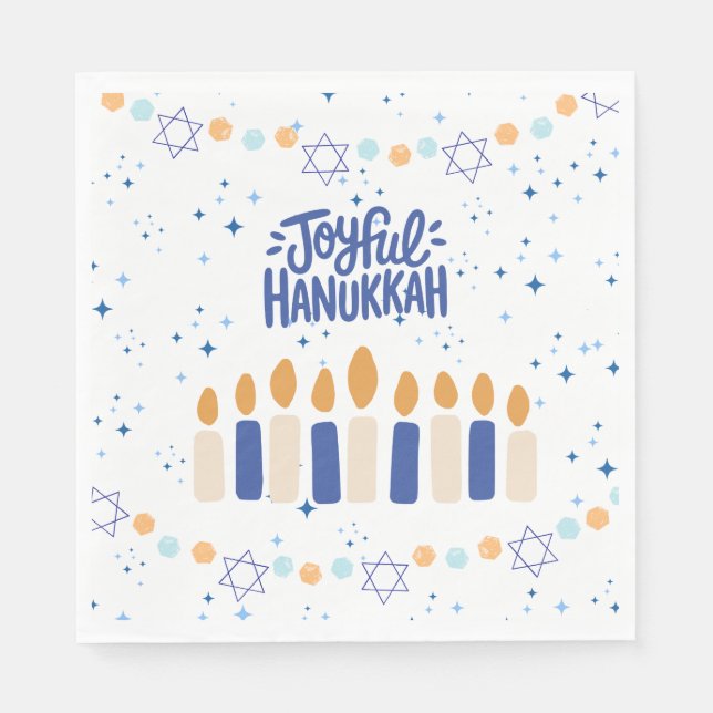 Guardanapo De Papel Feliz Hanukkah (Frente)