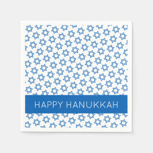 Guardanapo De Papel Feliz Hanukkah Blue Star de David Holiday Faith
