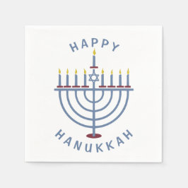 Guardanapo De Papel Feliz Hanukkah Menorah Party Paper