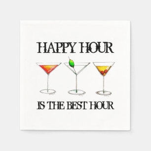Guardanapo De Papel Feliz Hora é a Melhor Hora Misturada de Cocktails