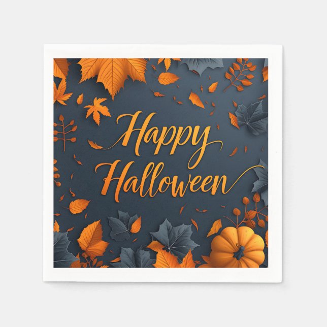 Guardanapo De Papel Feliz Livro de Halloween Napkin (Frente)