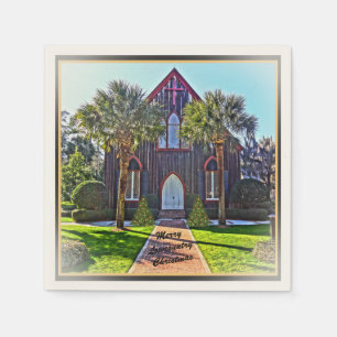 Guardanapo De Papel Feliz Lowcountry Christmas Bluffton SC Church