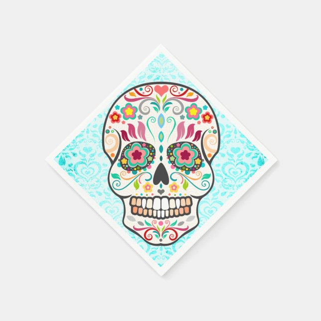 Guardanapo De Papel Feliz Muertos - Papel Caveira Festivo - Nápoles (Canto)