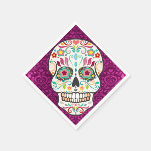 Guardanapo De Papel Feliz Muertos - Papel Caveira Festivo Para Açúca
