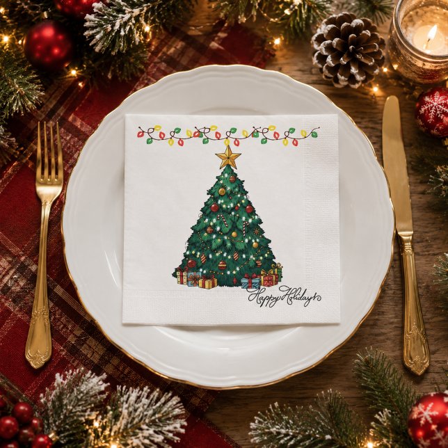Guardanapo de Papel Feliz Natal Árvore de Natal (Criador carregado)