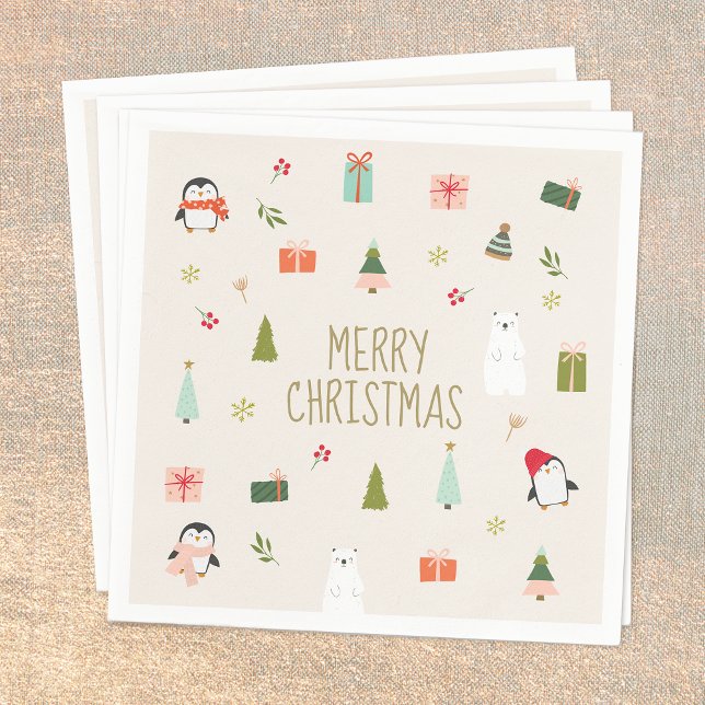 Guardanapo De Papel Feliz Natal, Bonito (Criador carregado)