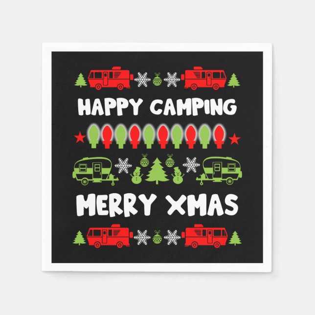 Guardanapo De Papel Feliz Natal Caravan (Frente)