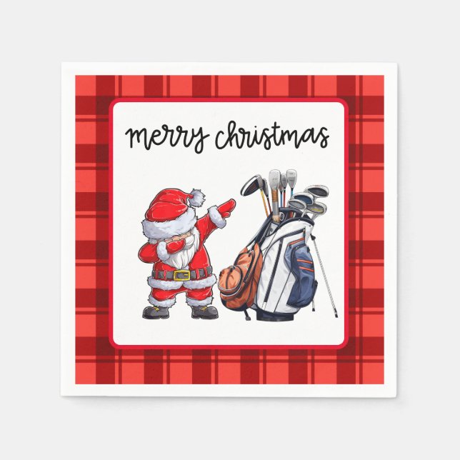 Guardanapo De Papel Feliz Natal com o Papai Noel (Frente)