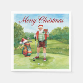 Guardanapo De Papel Feliz Natal com o Papai Noel